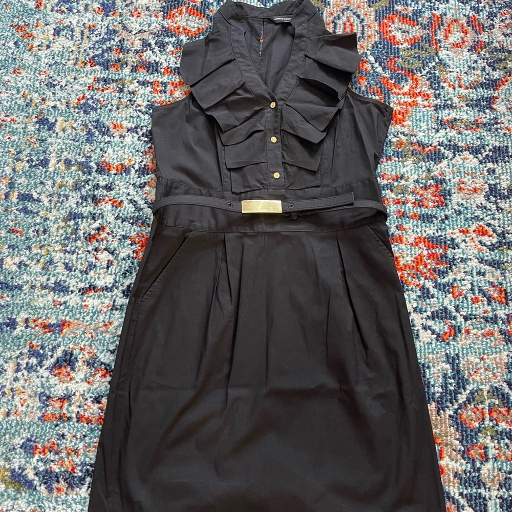 EXPRESS Ruffle Front Halter Dress